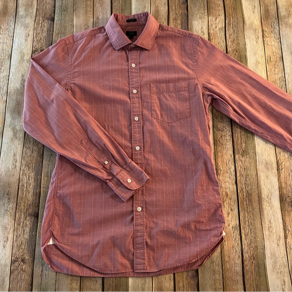 J. Crew mens long sleeve 100% cotton button down shirt | size medium
